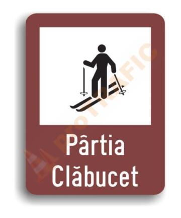Indicator rutier de informare turistică T9 Partie schi