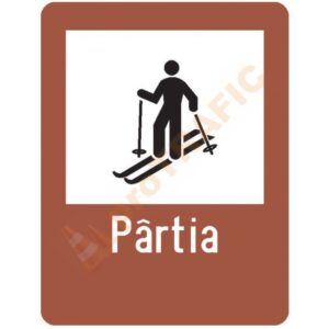 Indicator rutier de informare turistica T9 Partie schi
