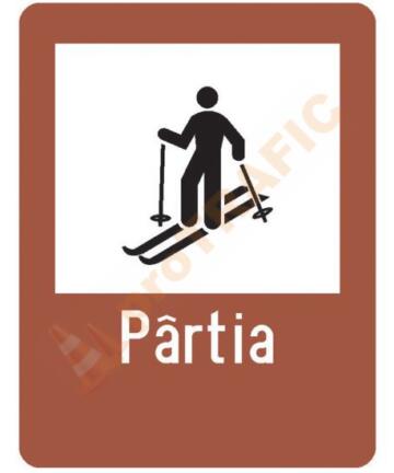 Indicator rutier de informare turistica T9 Partie schi