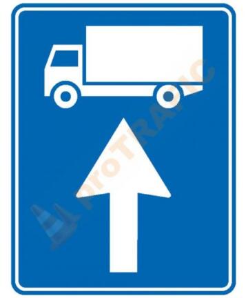 Indicator rutier de orientare F16 Traseu de urmat pentru anumite categorii de vehicule