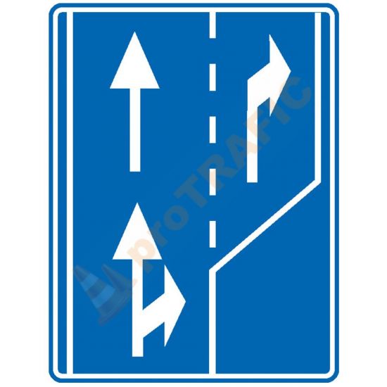 Indicator rutier de orientare F19 Selectarea circulatiei pe directii de mers în apropierea intersectiei