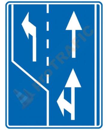 Indicator rutier de orientare F20 Selectarea circulatiei pe directii de mers in apropierea intersectiei
