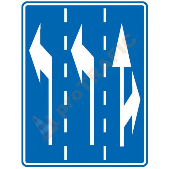 Indicator rutier de orientare F21 Selectarea circulatiei pe directii de mers în apropierea intersectiei