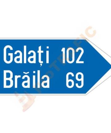 Indicator rutier de orientare F32 Directia spre localitatile indicate