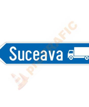 Indicator rutier de orientare F33 Directia de urmat pentru autovehiculele destinate transportului de marfuri