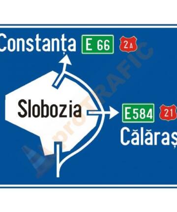 Indicator rutier de orientare F4 Presemnalizarea traseului de evitare a localitatii