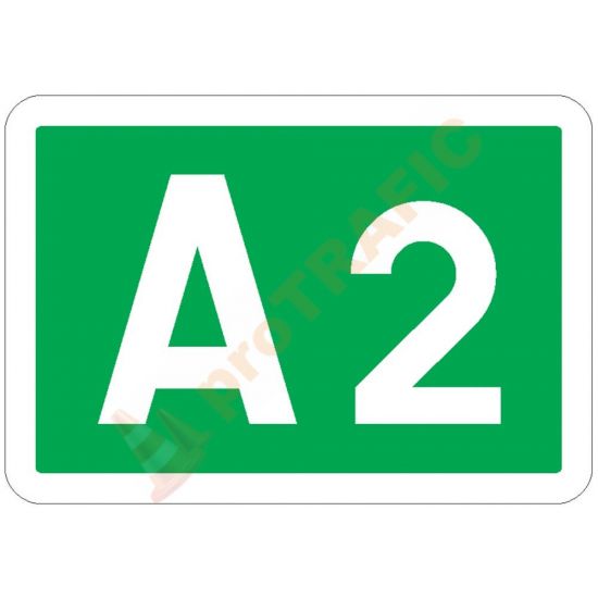 Indicator rutier de orientare F45 Simbolul si numarul autostrazii