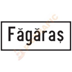 Indicator rutier de orientare F46 Intrare în localitate