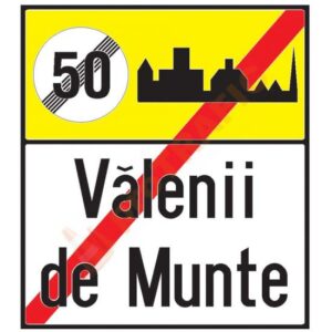 Indicator rutier de orientare F49 Iesire din localitate