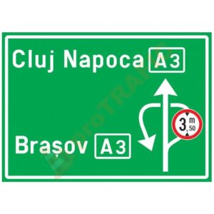 Indicator rutier de orientare F55 Punct de întoarcere pe autostrada