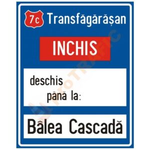 Indicator rutier de orientare F6 Drum inchis sau deschis circulatiei publice