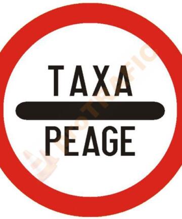 Indicator rutier interzicere sau restrictie C33 Taxa de trecere
