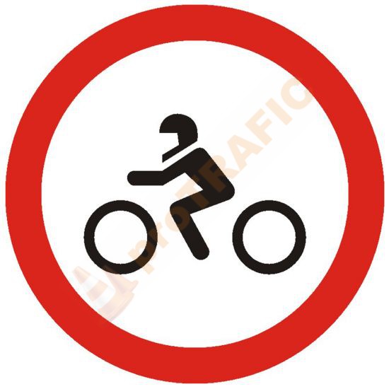 Indicator rutier interzicere sau restrictie C4 Accesul interzis motocicletelor