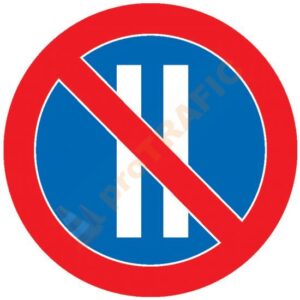 Indicator rutier interzicere sau restrictie C41 Stationare alternanta
