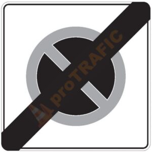 Indicator rutier interzicere sau restrictie C43 Sfarsitul zonei de stationare cu durata limitata