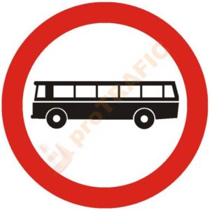 Indicator rutier interzicere sau restrictie C9 Accesul interzis autobuzelor