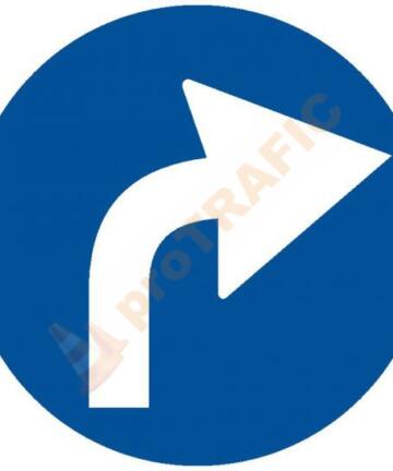 Indicator rutier obligare D3 Obligatoriu la dreapta