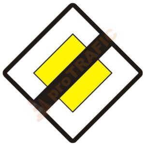 Indicator rutier prioritate B4 Sfarsitul drumului cu prioritate