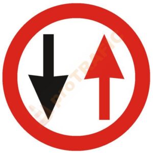 Indicator rutier prioritate B5 Prioritate pentru circulatia din sens invers