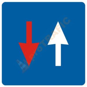 Indicator rutier temporar U13 Prioritate fata de circulatia din sens invers