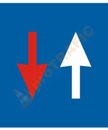 Indicator rutier temporar U13 Prioritate fata de circulatia din sens invers
