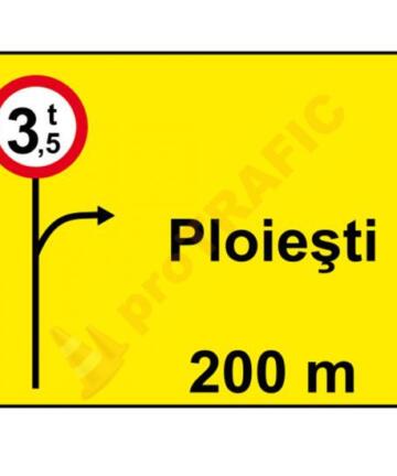 Indicator rutier temporar U39 Presemnalizarea rutei ocolitoare