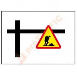 Indicator rutier temporar U46 Presemnalizarea lucrarilor pe strazi
