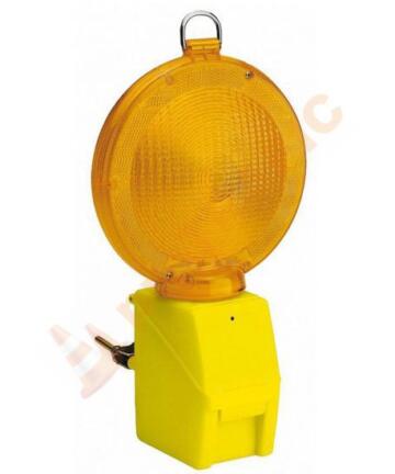 Lampa semnalizare rutiera cu lumina galbena