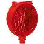 Lampa solara rotunda pentru lucrari cu lumina intermitenta rosie