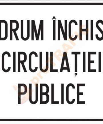 Panou aditional P33 Drum inchis circulatiei publice