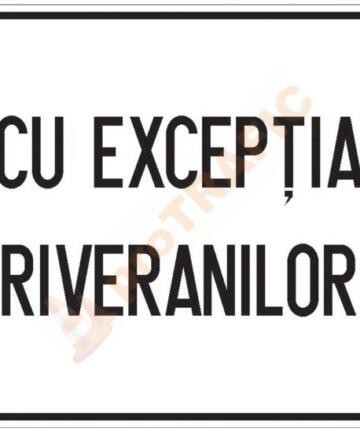 Panou aditional P35 Cu exceptia riveranilor