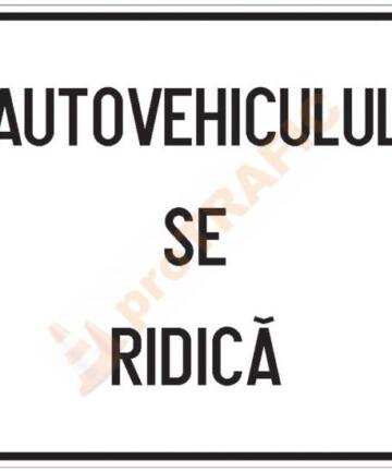 Panou aditional P37 Autovehiculul se ridica