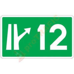 Panou aditional P46 Numarul nodului rutier de pe autostrada