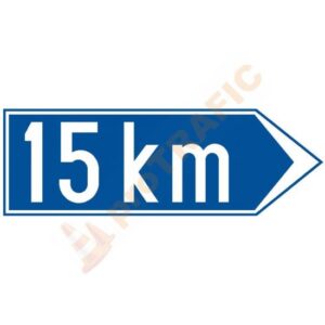 Panou aditonal P2 Directia si distanta pana la locul la care se refera indicatorul