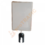 Panou plastic A4 transparent pentru stalp cu banda retractabila