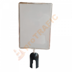 Panou plastic A4 transparent pentru stalp cu banda retractabila
