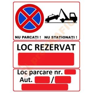 Placuta Tabla Nu parcati Nu stationati 300x400mm