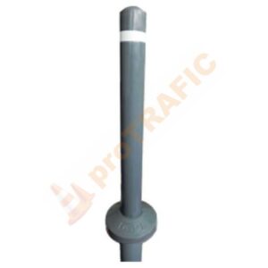 Stalp metalic rotund cu prindere in beton cu folie H=700 mm